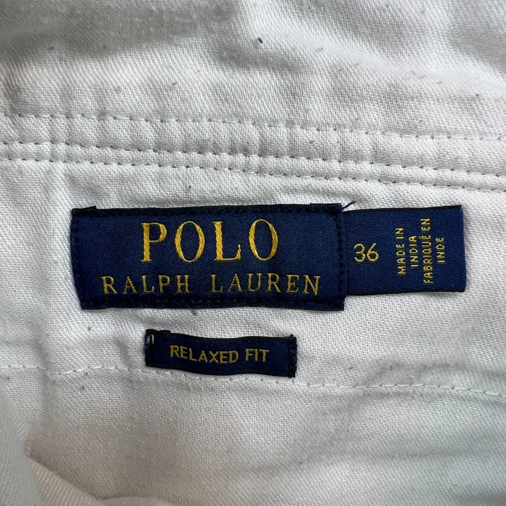Polo Ralph Lauren Cargo Shorts Men 36x9 Tan Cotton‎ Relaxed Fit Preppy Classic